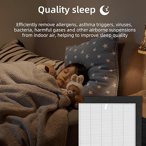 Miniatura 6 de Filtro de repuesto HEPA C545 S para purificador de aire Winix C545, 2 filtros HEPA H13 + 8 prefiltros de carbón activado, parte 1712-0096-00 y