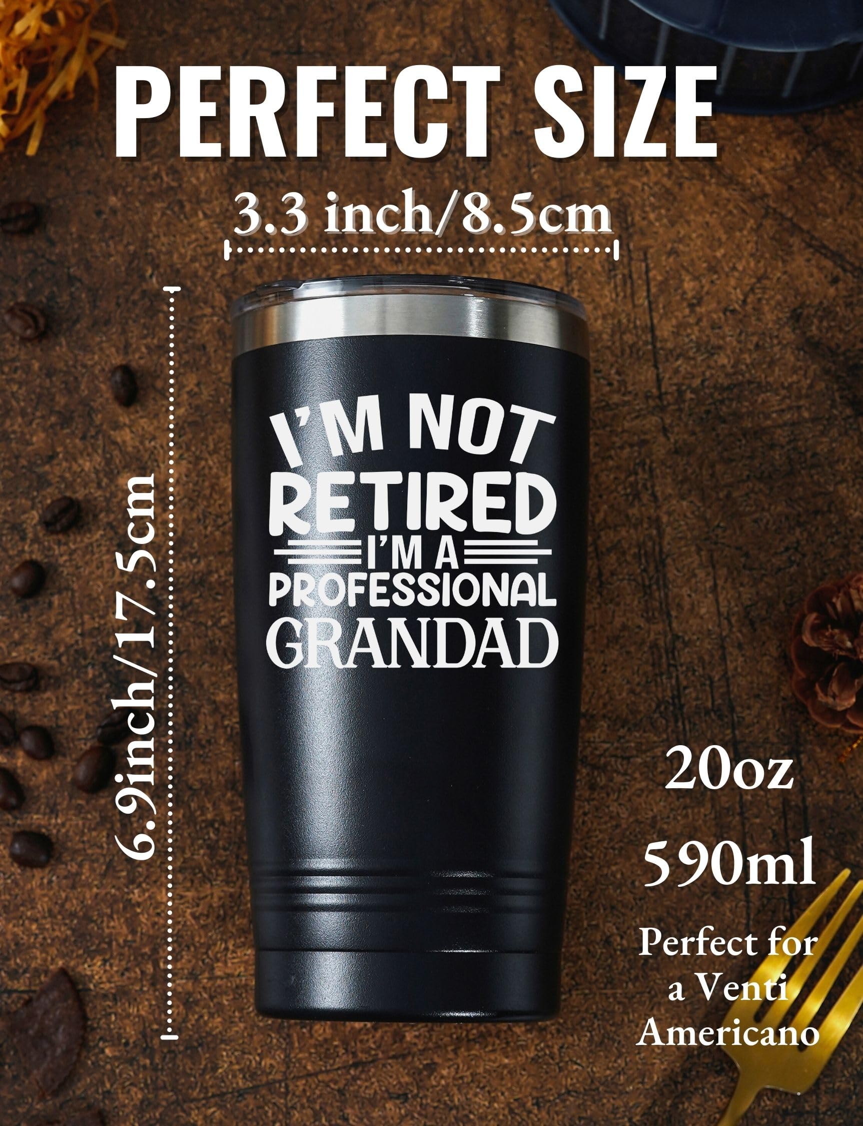 Onebttl Grandad Gifts Tumbler, Grandfather Presents from Granddaughters Grandsons for Father's Day Christmas - Image 4