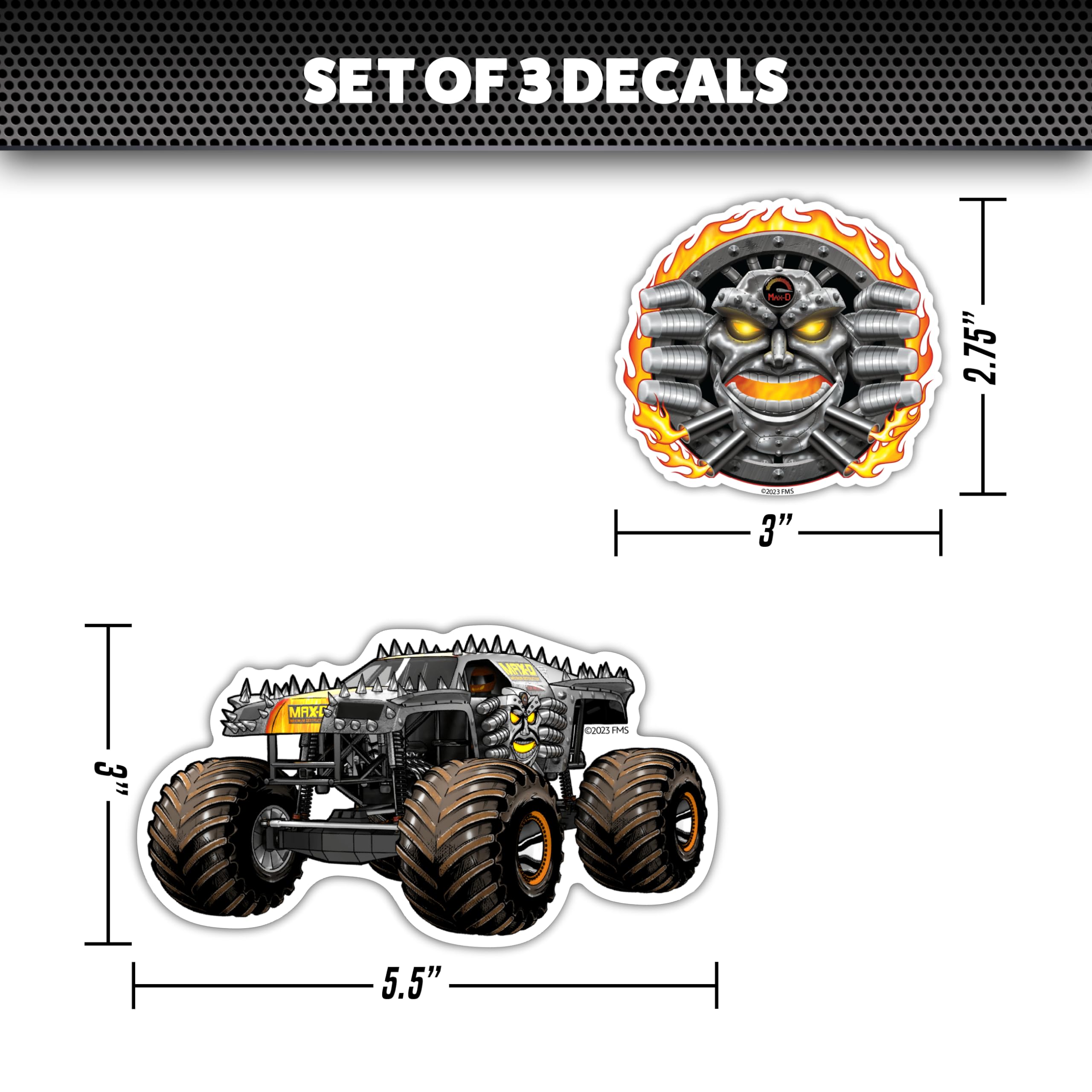 Amazon.com - Monster Jam Max-D Decals - Set of 7 Maximum