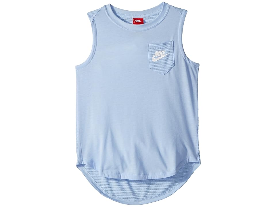 

Nike Kids NSW Muscle Tank Top (Little Kids/Big Kids) (Royal Tint/White) Girl's Sleeveless