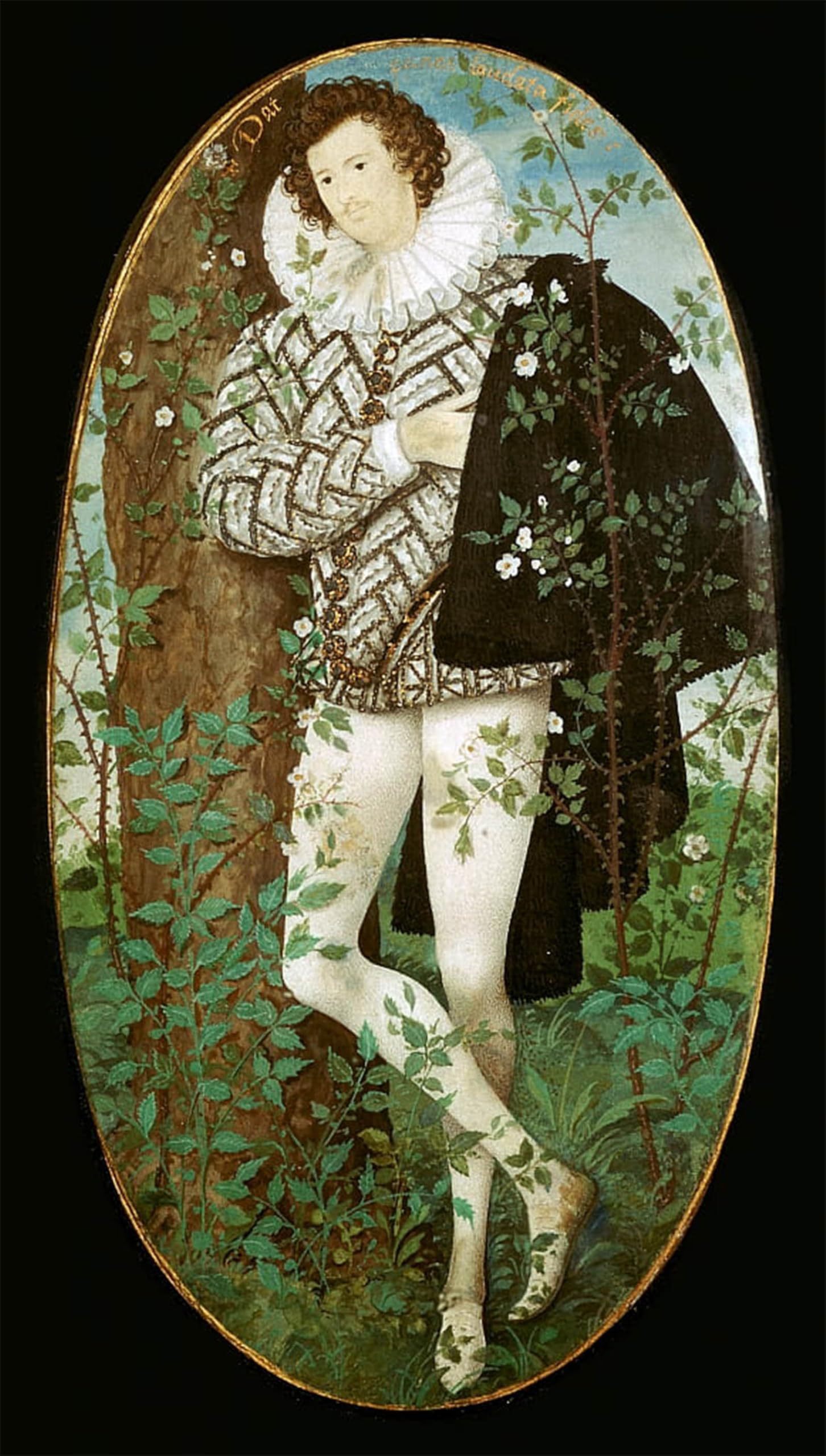 ARTXLXXBN Famous Art Print Poster Vintage Wall Art Miniature Portrait of a Young Man by Nicholas Hilliard Canvas Art Poster for Home Decor 60x90cm