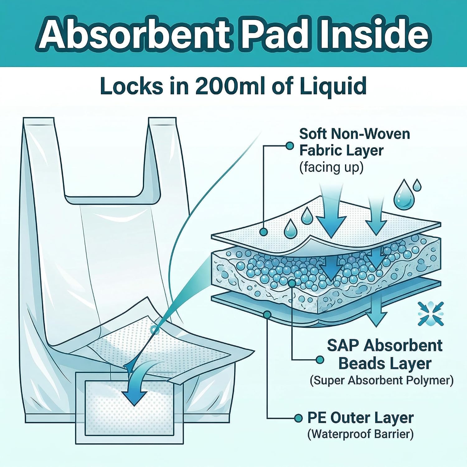 [36 Count] ByniBiny Disposable Potty Bags for OXO Tot 2-in-1 Go Potty | Leak-Proof with Absorbent Pads, No-Mess Portable Travel Potty Liners for Toddler Training, Fits Most Potty Chairs