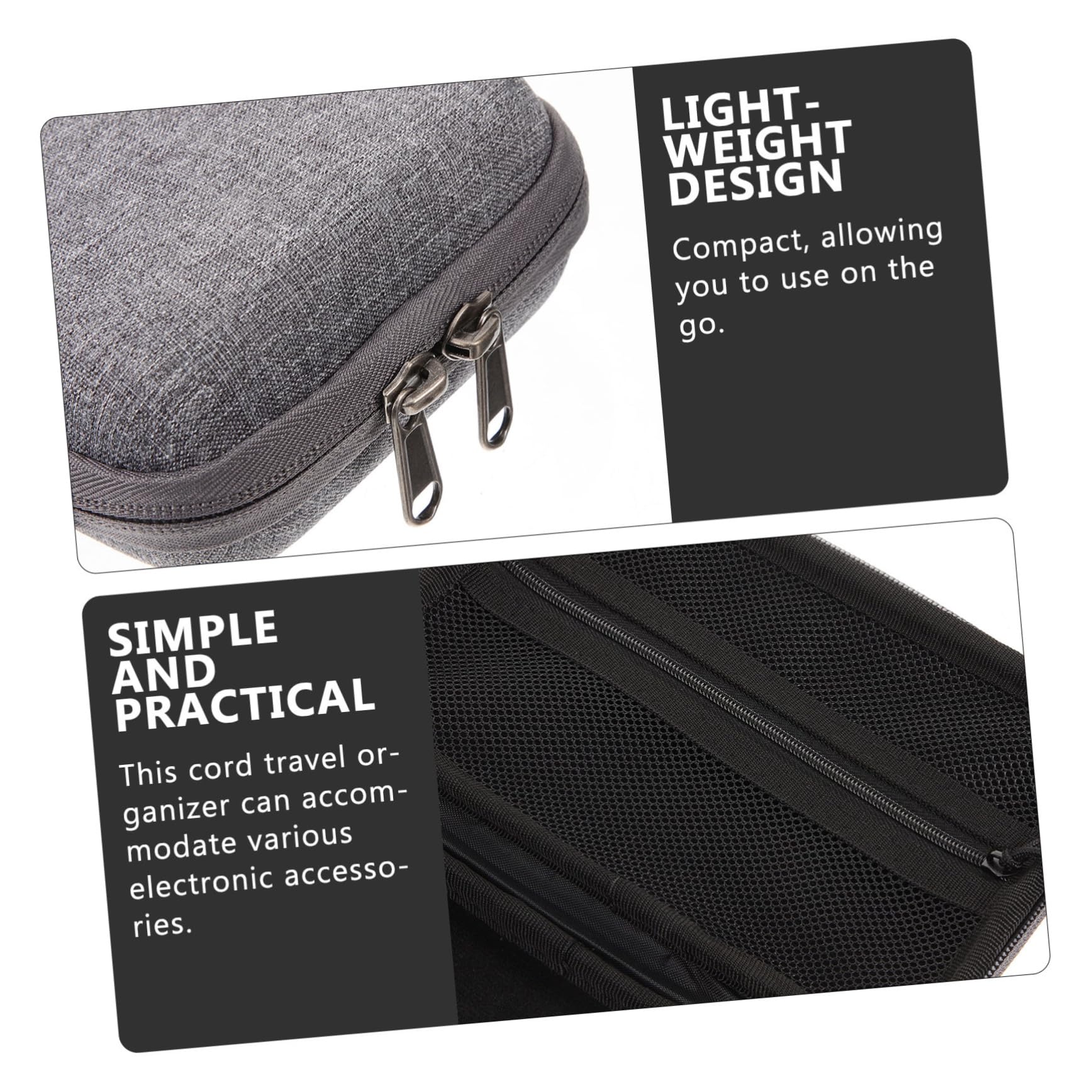 HOMSFOU 5pièces Étui Organisateur De Câbles Portable Sacoche De Voyage pour Accessoires Électroniques Rangement Pratique pour Chargeurs Câbles Et Gadgets