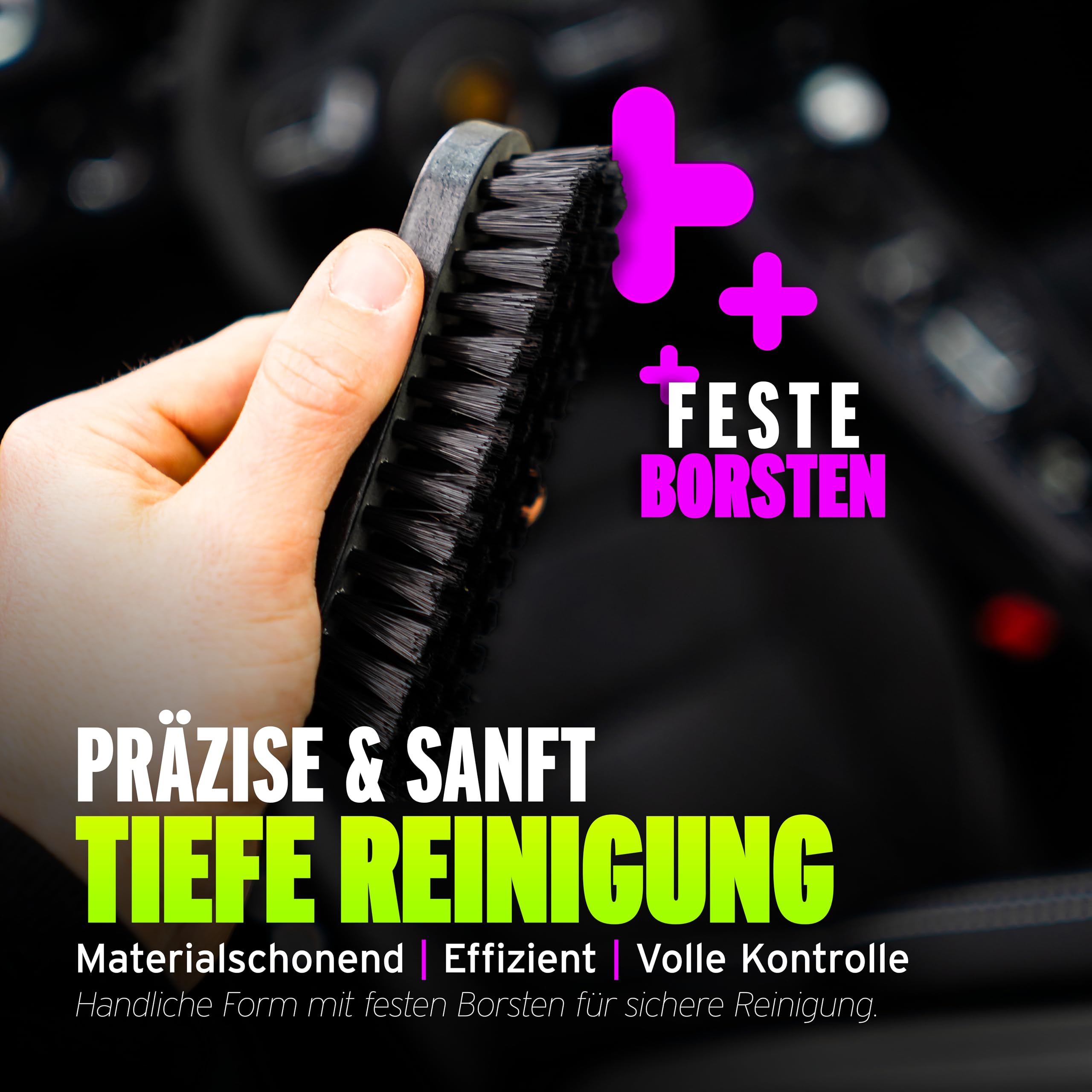 autopflege Koch Chemie Pol Star Kit de nettoyage pour textile et cuir et alcantara 1 l + vaporisateur + distributeur de mousse + tampon de gommage + brosse + 2 chiffons en microfibre | Nettoyant