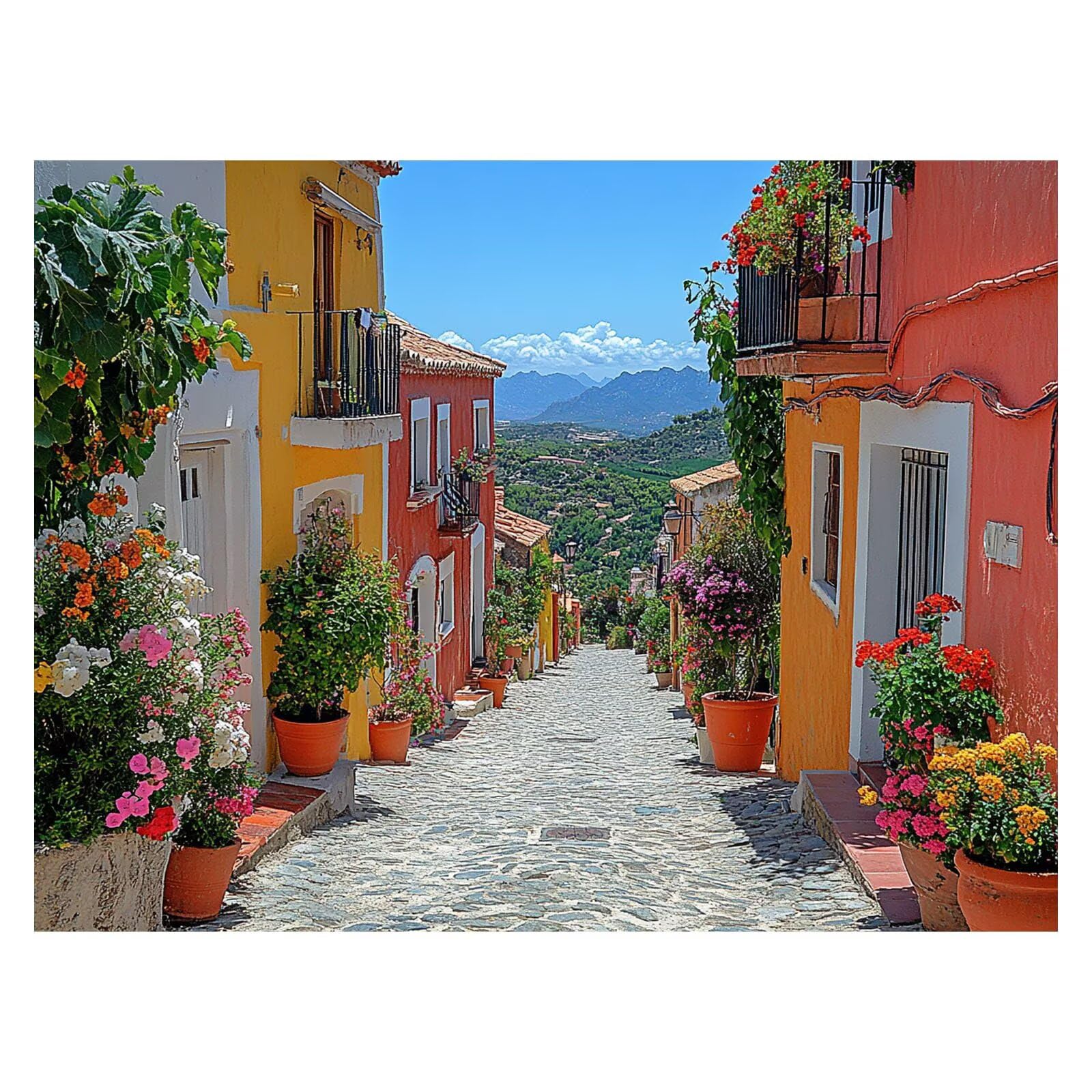 Peinture Numero Adulte Street View Toile Peinture Colorée 80x60cm ZSHS2826