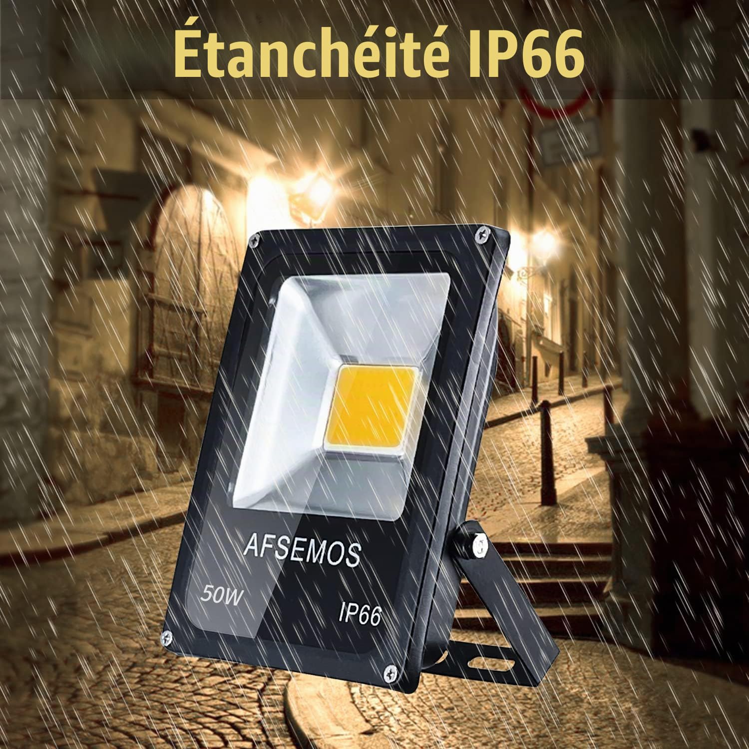 Paquet de 2 Projecteurs 12V-24V DC, Projecteur LED Spot Exterieur 50W, Projecteur Etanche IP66 pour Jardin Extérieur,Jardin, Garage/Atelier,Patio