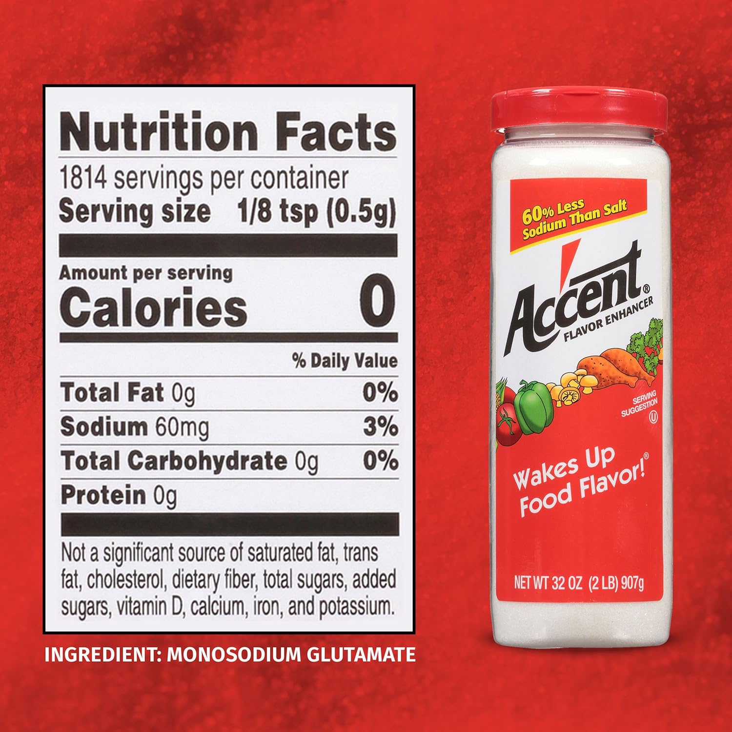 Ac'cent All Natural Flavor Enhancer, 4.5 Ounce (Pack of 6)