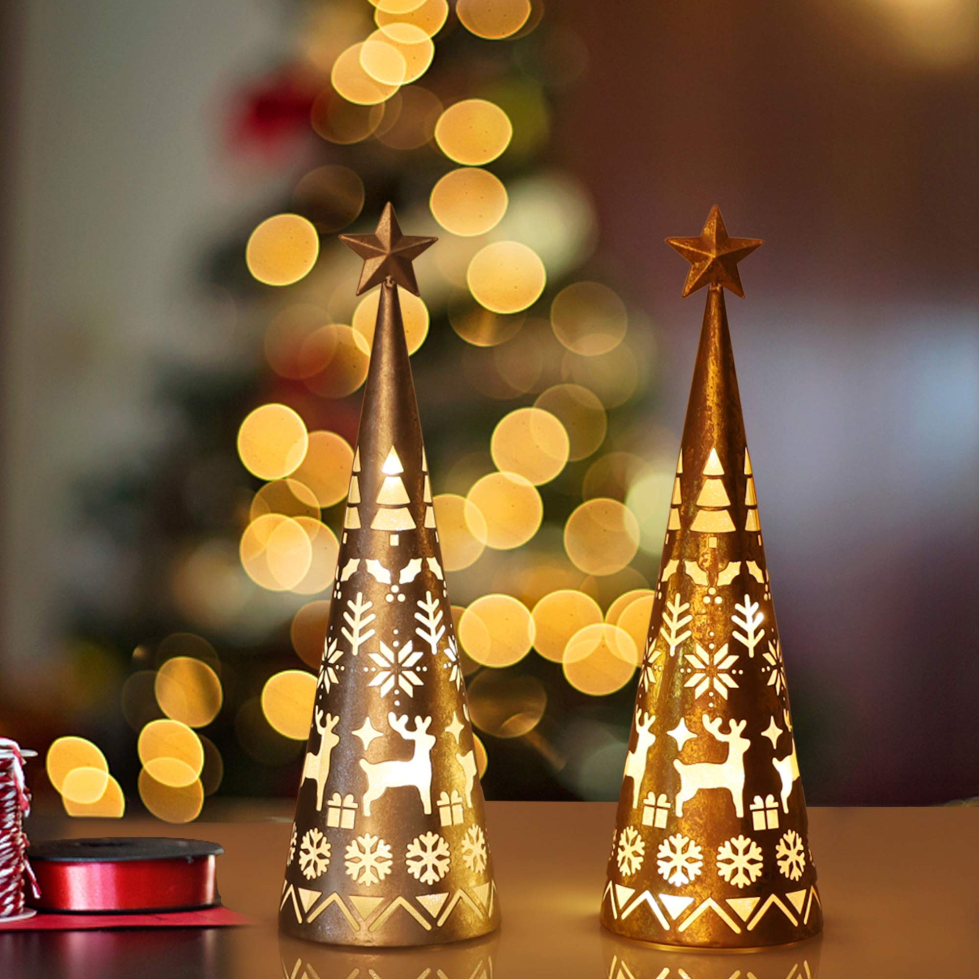 Snapklik.com : Juegoal 11.6 Inch Lighted Christmas Table Decorations