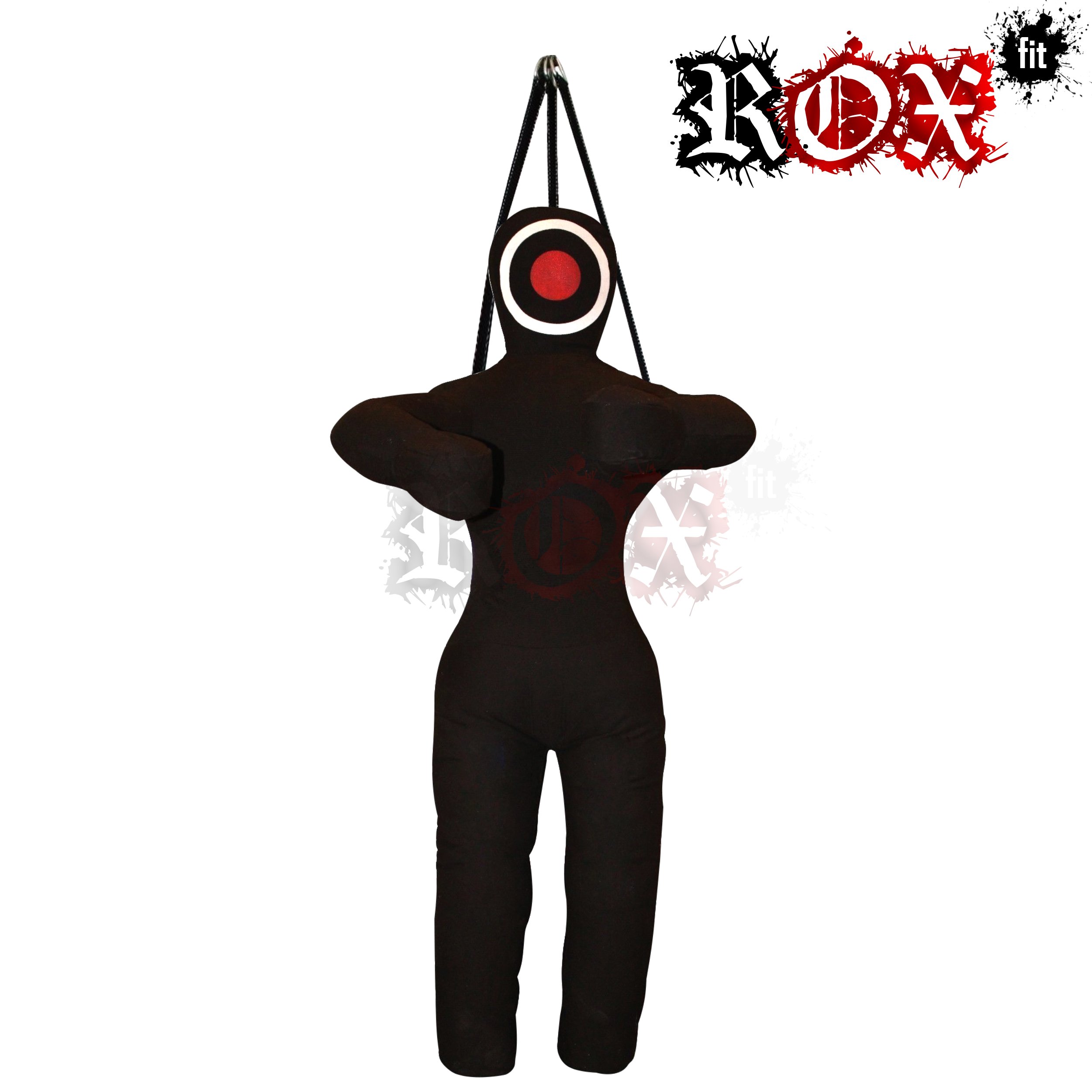 Grappling Dummy by ROX Fit MMA Punching Bag MMA Dummy - Hanging Style - Hands Front Black (6 Foot (72