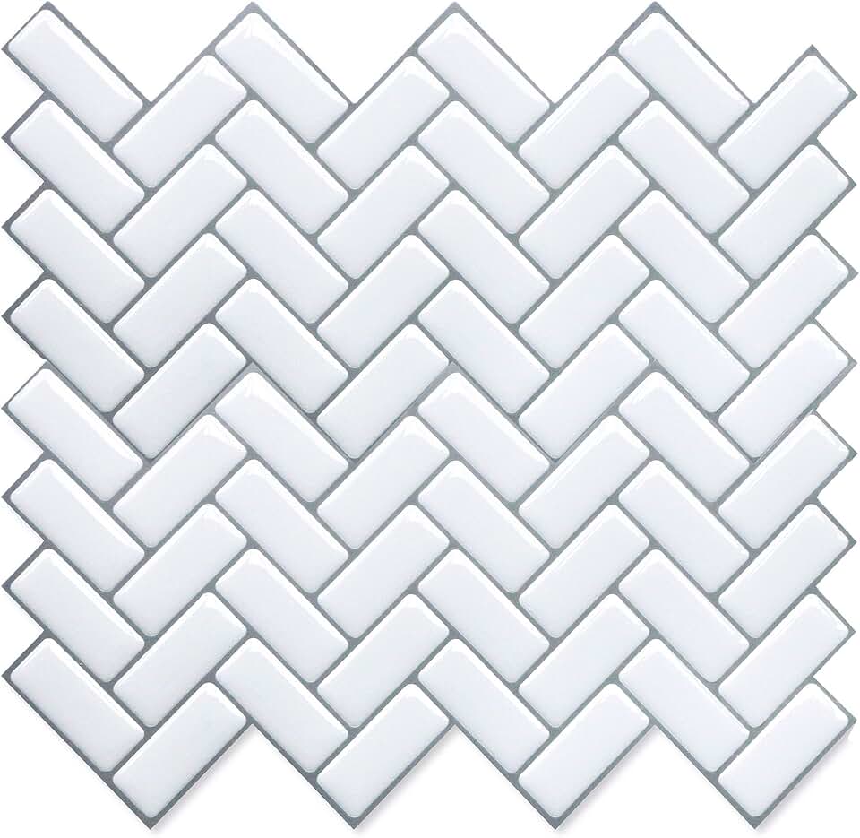 Amazon.co.uk white mosaic tiles