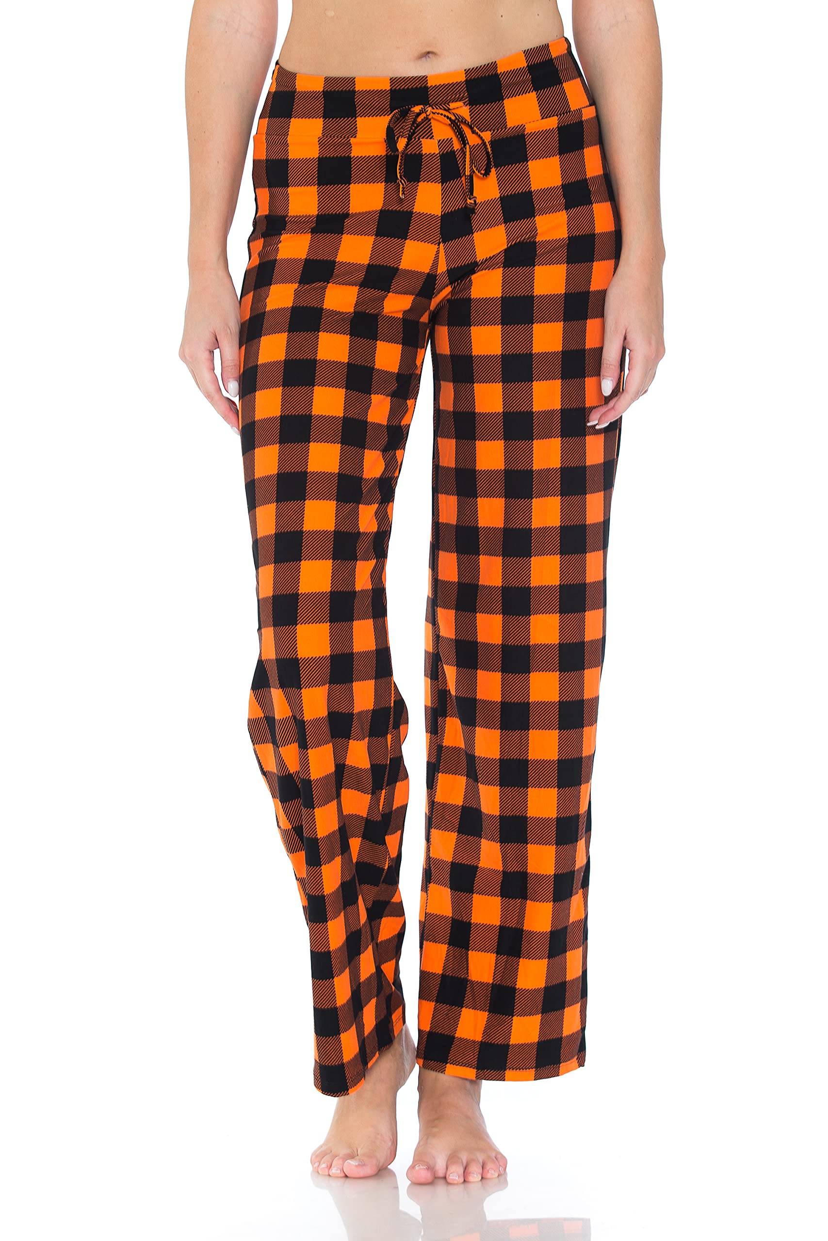 Leggings Depot Women's Wide Leg Drawstring Pajama Pants for Lounge, Sleep