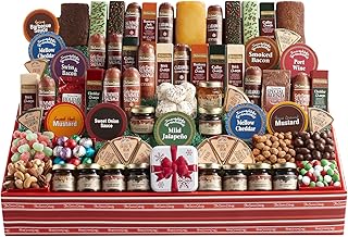 The Swiss Colony 70 All-Time Favorites – Ultimate Gift Basket Summer Sausage Meats, Cheeses, Chocolates, Cookies, Coffee, Spreads, and More, Holiday Candy Gift Box Adults, Women, Men, 9 lb. 12.75 oz.