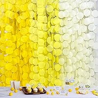 Vista 40 de Decoración para fiestas: telón de fondo amarillo degradado y papel de seda para cumpleaños, baby shower y más