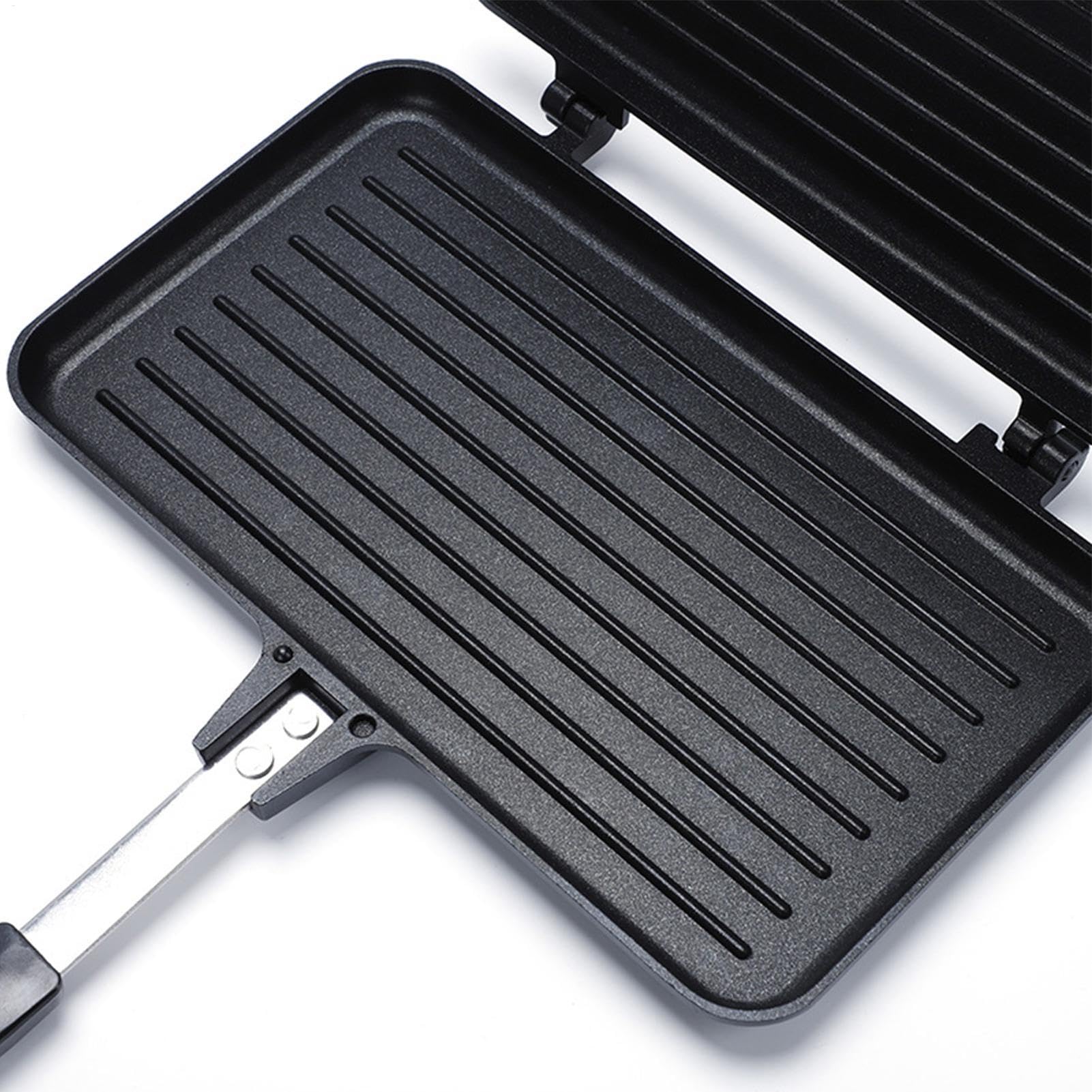 Padella a doppia faccia - Casaro, Pressa per sandwich | Macchina per panini per la colazione, Macchina per panini per doppia colazione da spiaggia, Teglia antiaderente per panini - Griglia per panini