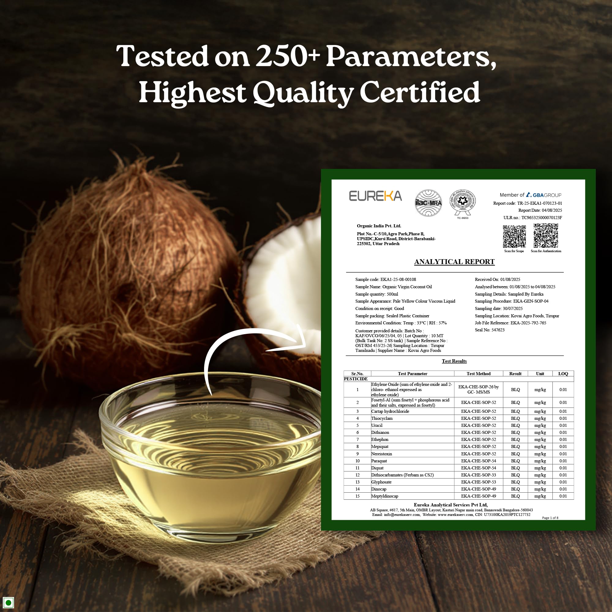 Organic India Virgin Coconut Oil, 500ml | Labs Tested on 250+ Parameters | Certified Organic| Cold Pressed | Extracted from Coconut Milk | Authentic Flavour | Multipurpose Premium Coconut Oil