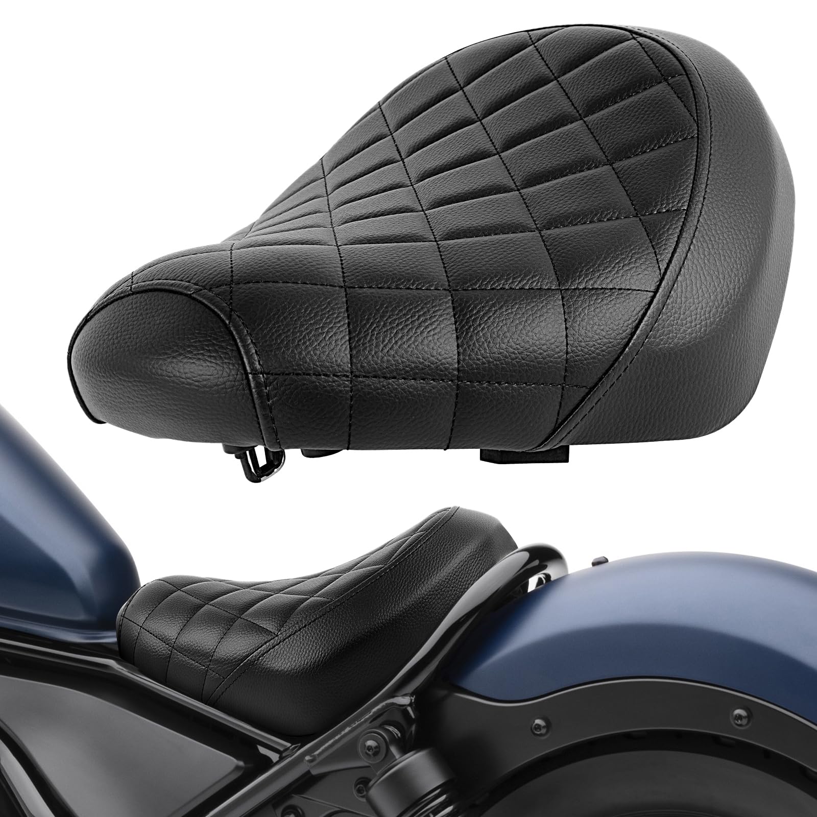 DREAMIZER Motorrad Solo-Sitz Frontfahrer Sitzkomfort Gel-Polster Stoßdämpfer Matte Kissen Motorrad Sitzkissen Kompatibel mit Honda Rebel 1100 CMX1100 2017-2025