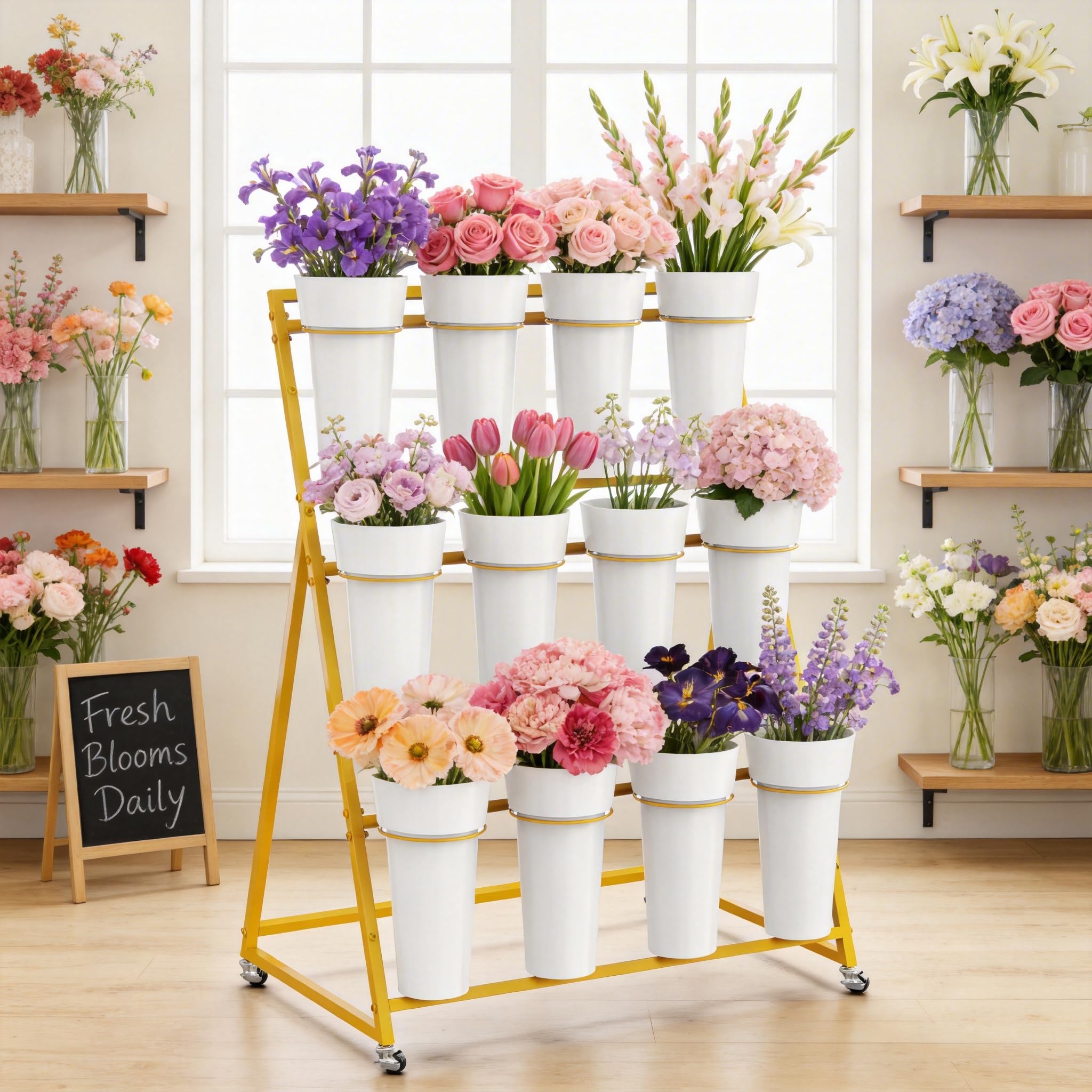 Amazon.com: VGMiu Flower Display Stand with 12 Buckets, Metal