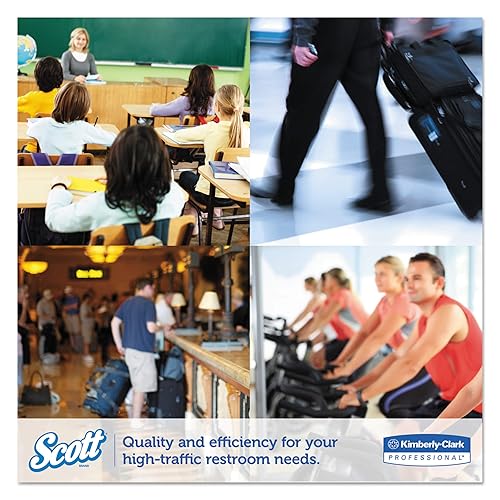 Miniatura 5 de Scott - Rollo de papel higiénico comercial 100% fibra reciclada (JR) (67223), 1 capa, blanco, 12 rollos por caja, 2,000 pies, rollo