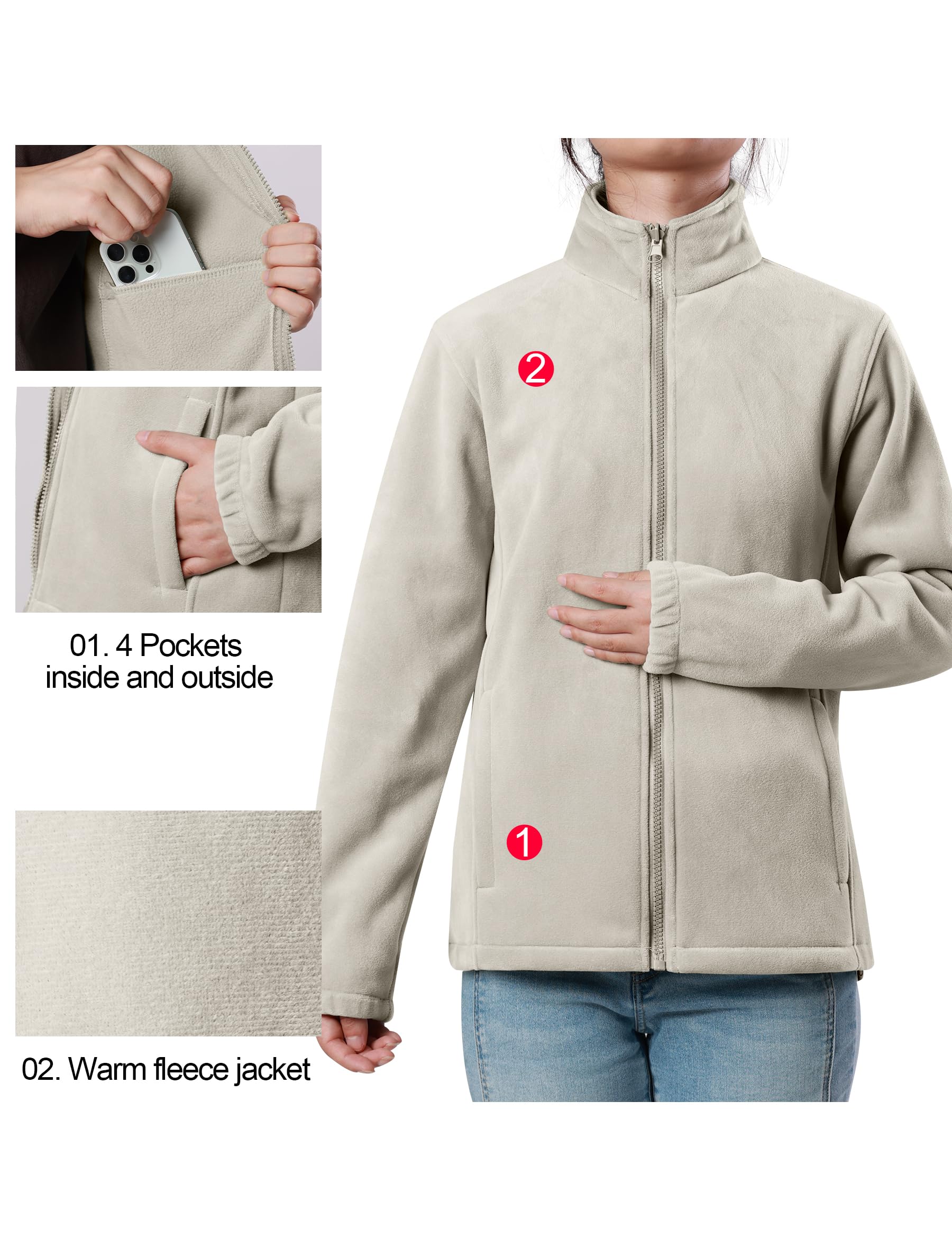 KUTOOK Chaqueta Softshell Impermeable para Mujer 3 en 1 Invierno Cortaviento con Cálido Forro Polar Senderismo Esquí Ciclismo
