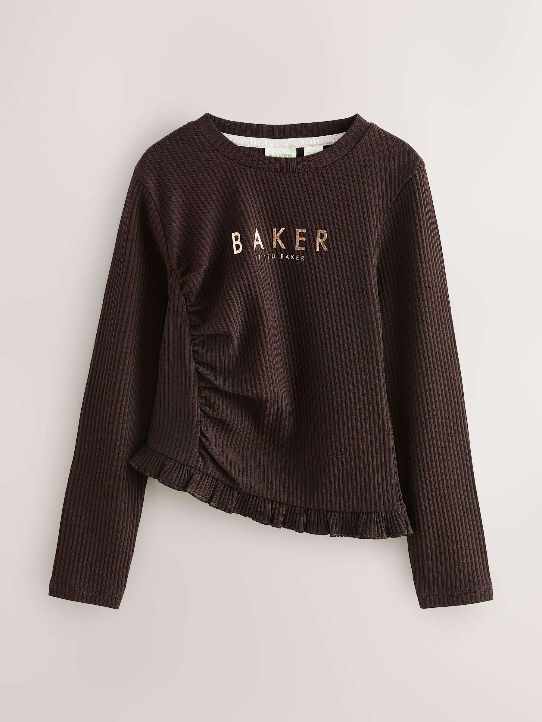 Ragazza - Confezione da 3 Maglie a Maniche Lunghe | Bambino, a coste asimmetriche, Standard, Pull On