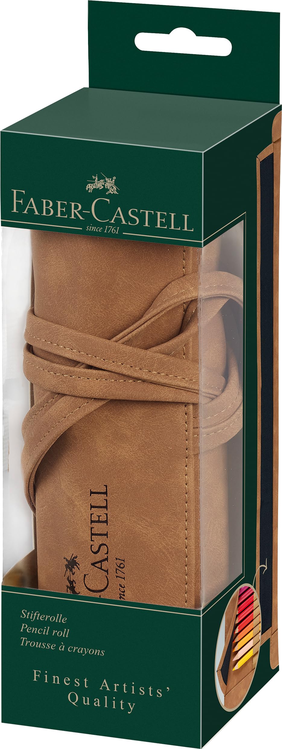 FABER-​CASTELL 180010 - Trousse à crayons Art & Graphic vide, étui en similicuir pour crayons