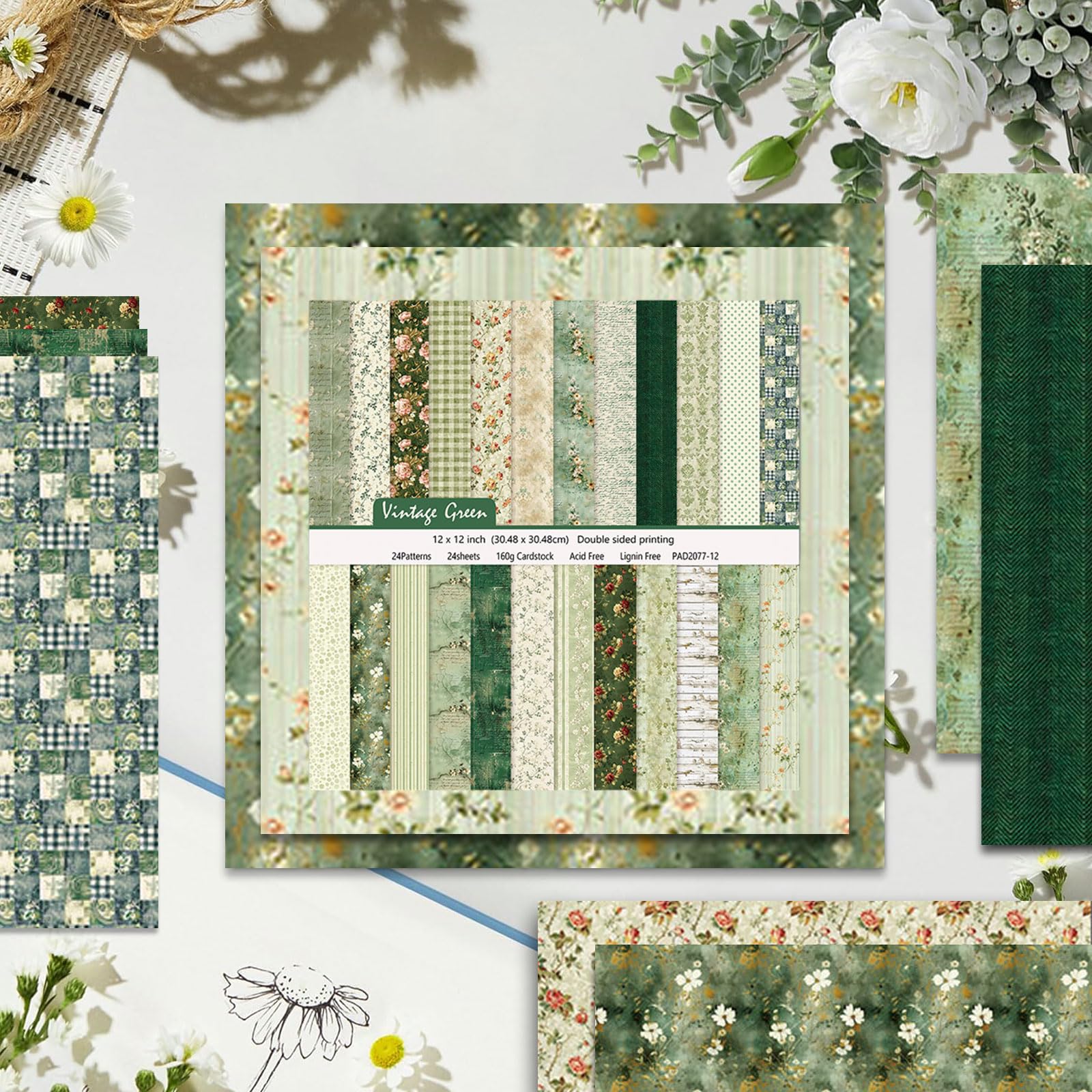 24 Fogli Carta Scrapbooking Villaggi Innevati 15,2x15,2 Cm – 12 Disegni Invernali Per Biglietti Fai Da Te E Album Fotografici