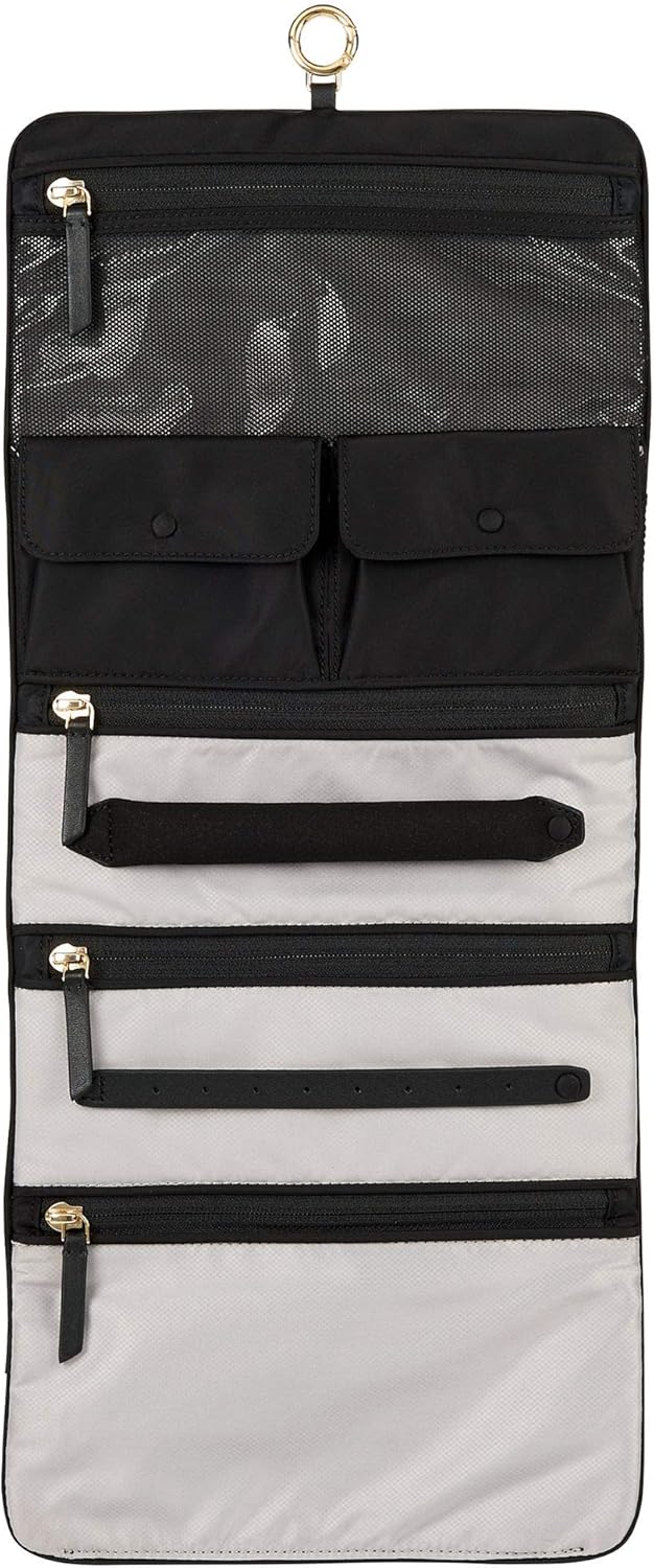  | TUMI - Voyageur Ennis Jewelry Organizer Travel Roll - Luggage Accessories Storage Bag for Women - Black | Packing Organizers