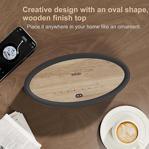 Miniatura 4 de Altavoz de radio Bluetooth con diseño estético con calidad de sonido fenomenal, máquina de sonido incorporada, radio FM, USB, AUX, alarmas de música