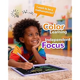 KOKODI LCD Writing Tablet, 12 Inch Colorful Toddler Doodle Board Drawing Tablet, Erasable Reusable Electronic Drawing Pads, Educational and Learning Toy for 3-6 Years Old Boy and Girls(Purple)