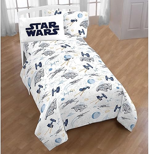 Miniatura 2 de Jay Franco Star Wars Millennium Falcon Flight - Juego de sábanas tamaño matrimonial