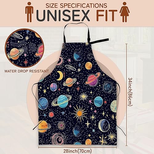 Miniatura 2 de Delantal de cocina ajustable con bolsillos para mujeres y hombres, delantal de chef suave para cocinar, barbacoa y parrilla