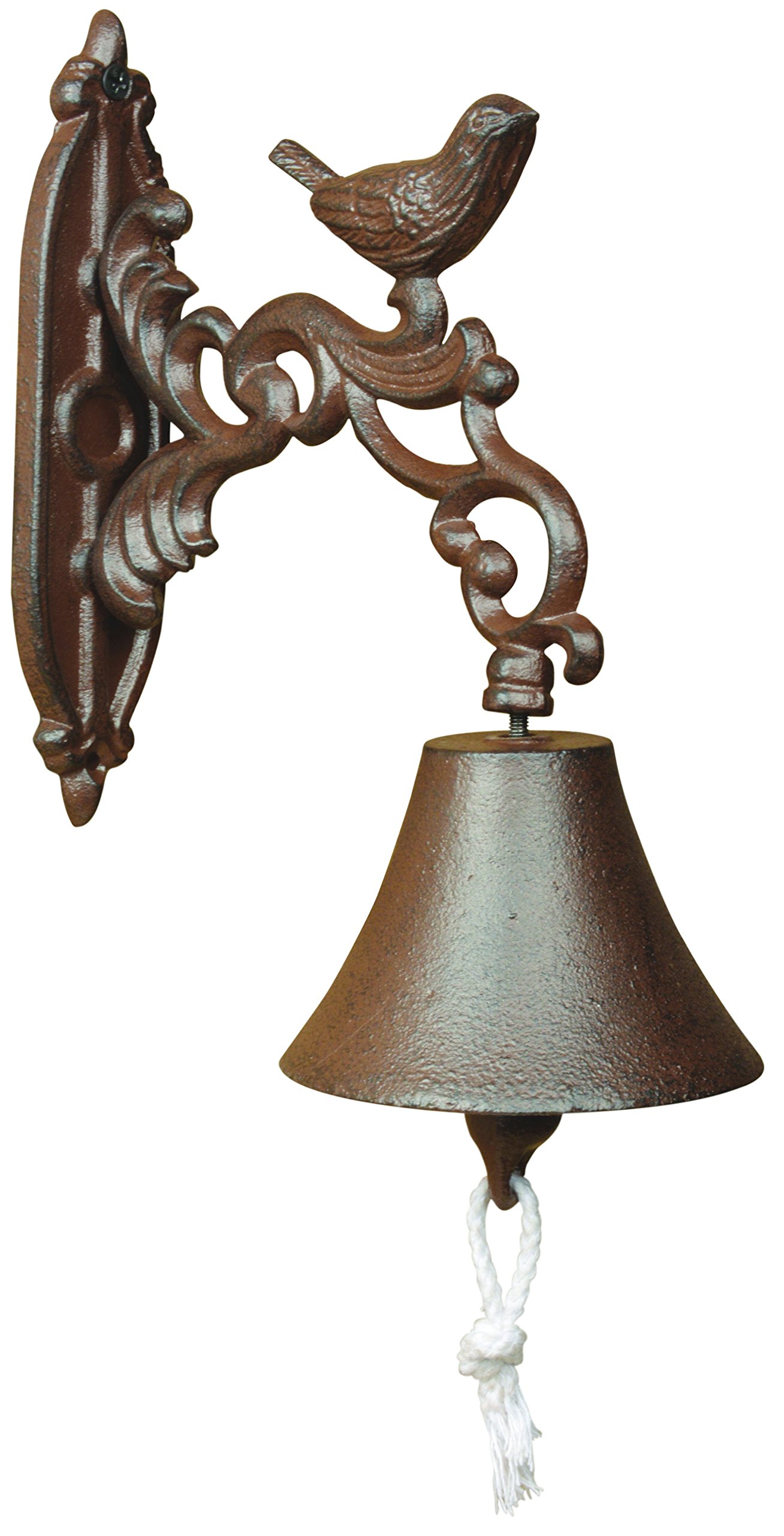 Timbre para puerta exterior Esschert Design BR22 campana de pared rústica marrón