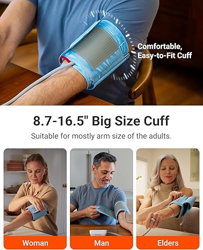 Miniatura 14 de iHealth Accu Monitor de presión arterial – Pantalla LCD grande de 4.5 pulgadas, clínicamente precisa, alerta de latidos cardíacos irregulares, Negro