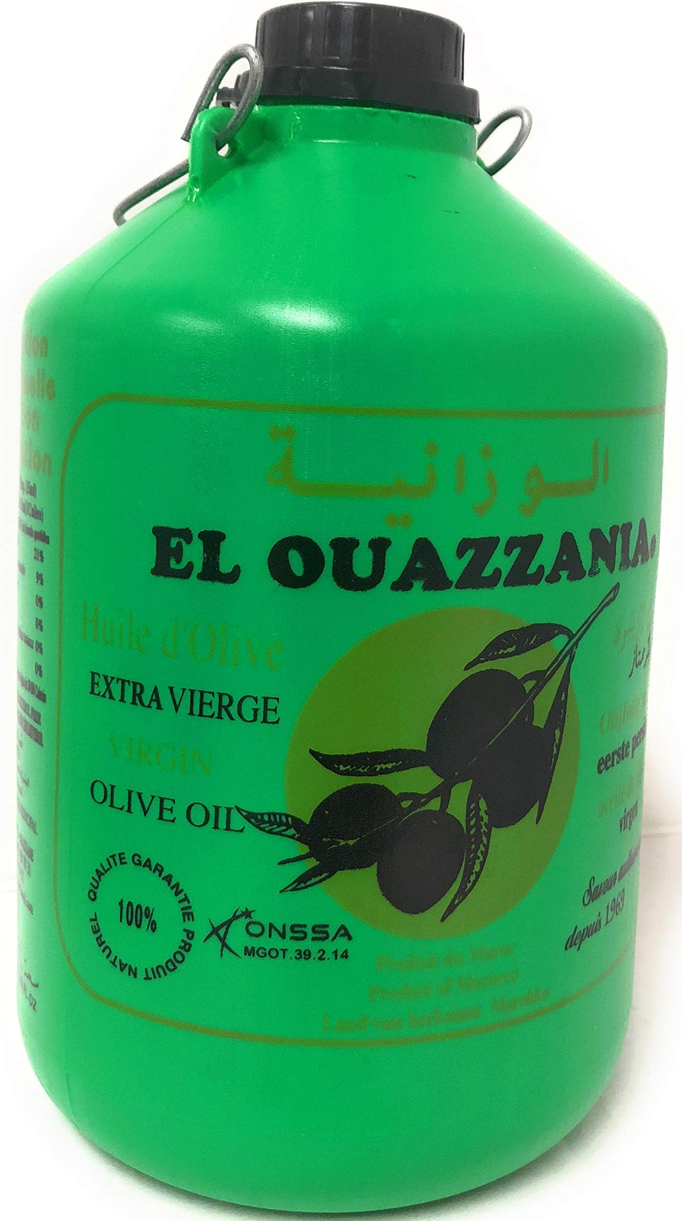 El Ouazzania Moroccan Olive Oil 68 Fl Oz, 2 L (Extra Virgin)