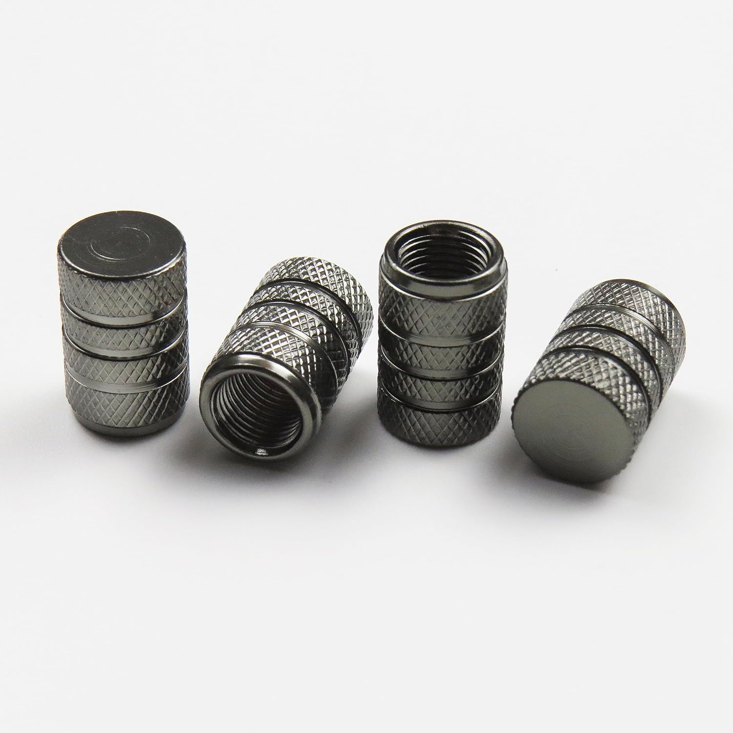 Car Tire Valve Caps for Toyota Venza 2021-2024, Auto Tire Valve Stem Caps Anodized Aluminum Tire Valve Cap Set,Grey