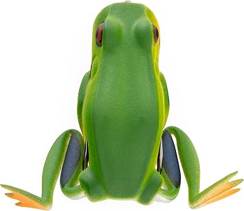 Lunkerhunt Frog Fishing Lure for Bass Fishing | Popping Frog Lure 1/4 oz | Topwater Fishing Bait with Weedless Hooks, Hollow Body, Trout Pike Lures