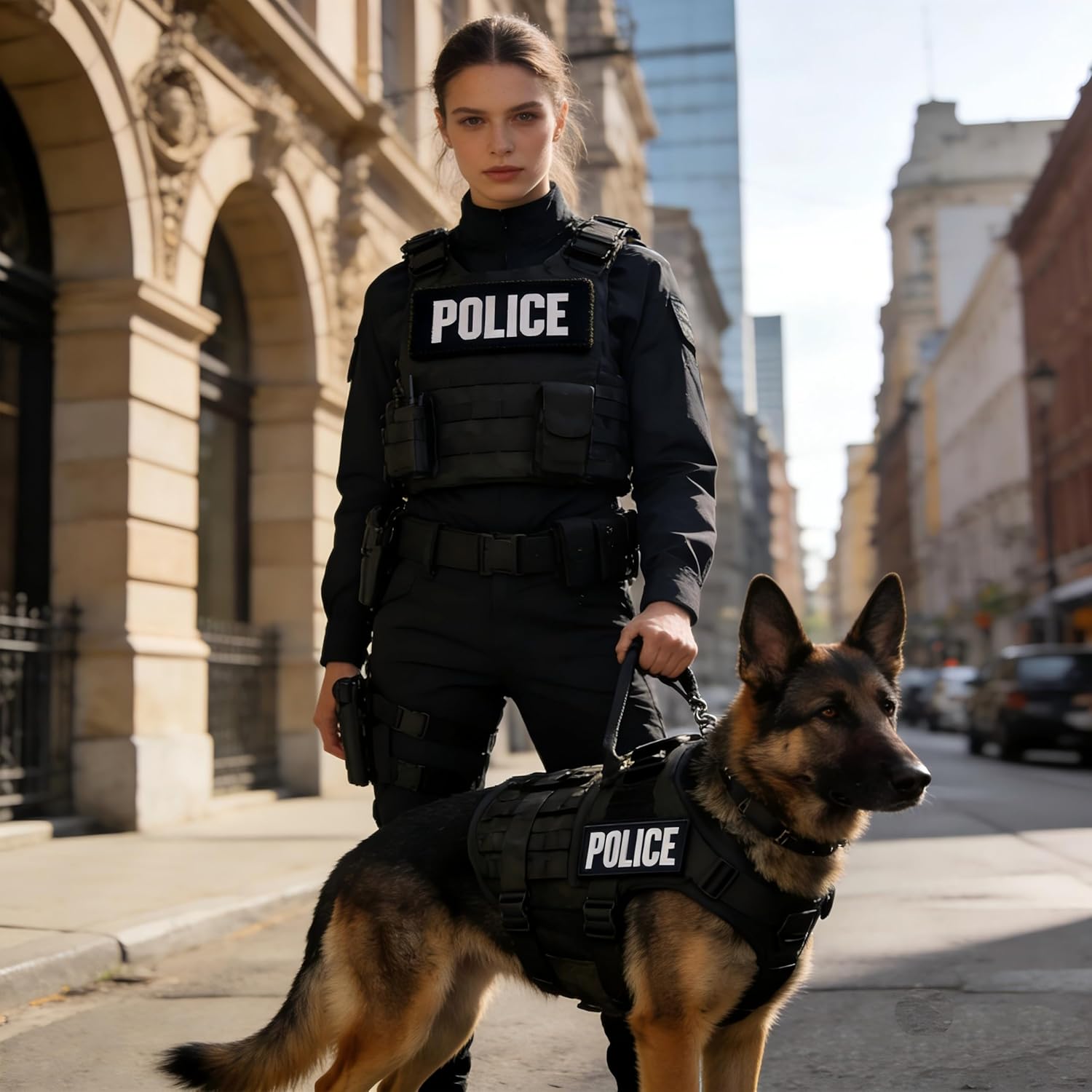 2 Pieces Tactical Embroidery Patches, Hook and Loop Embroidery Patch for Backpacks, Uniforms, Vest, Press Vest(One Large & One Small) - PO