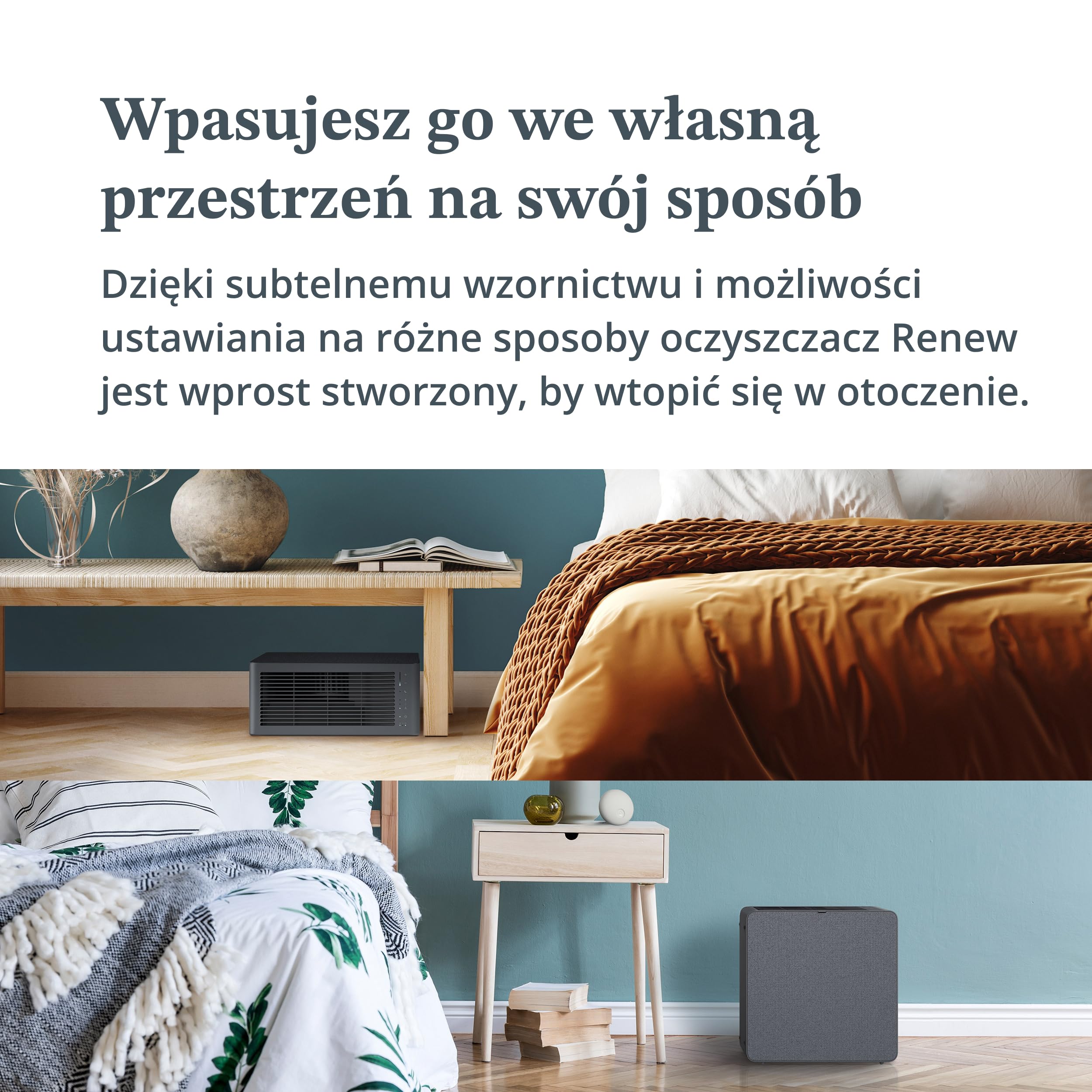 Airthings Renew - inteligentny oczyszczacz powietrza (do 49 m2) z filtrami HEPA-13 i węglowymi - z czujnikiem jakości powietrza i filtrami dla alergików, kurzu, sierści zwierząt, dymu...