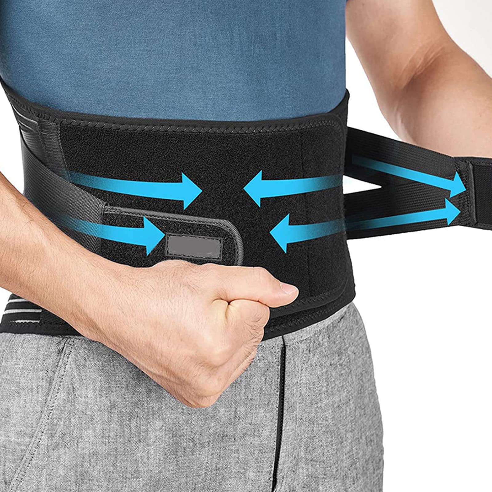 Faja lumbar ajustable para hombres y mujeres, ajustable, transpirable, cinturón lumbar ajustable para hombres y mujeres