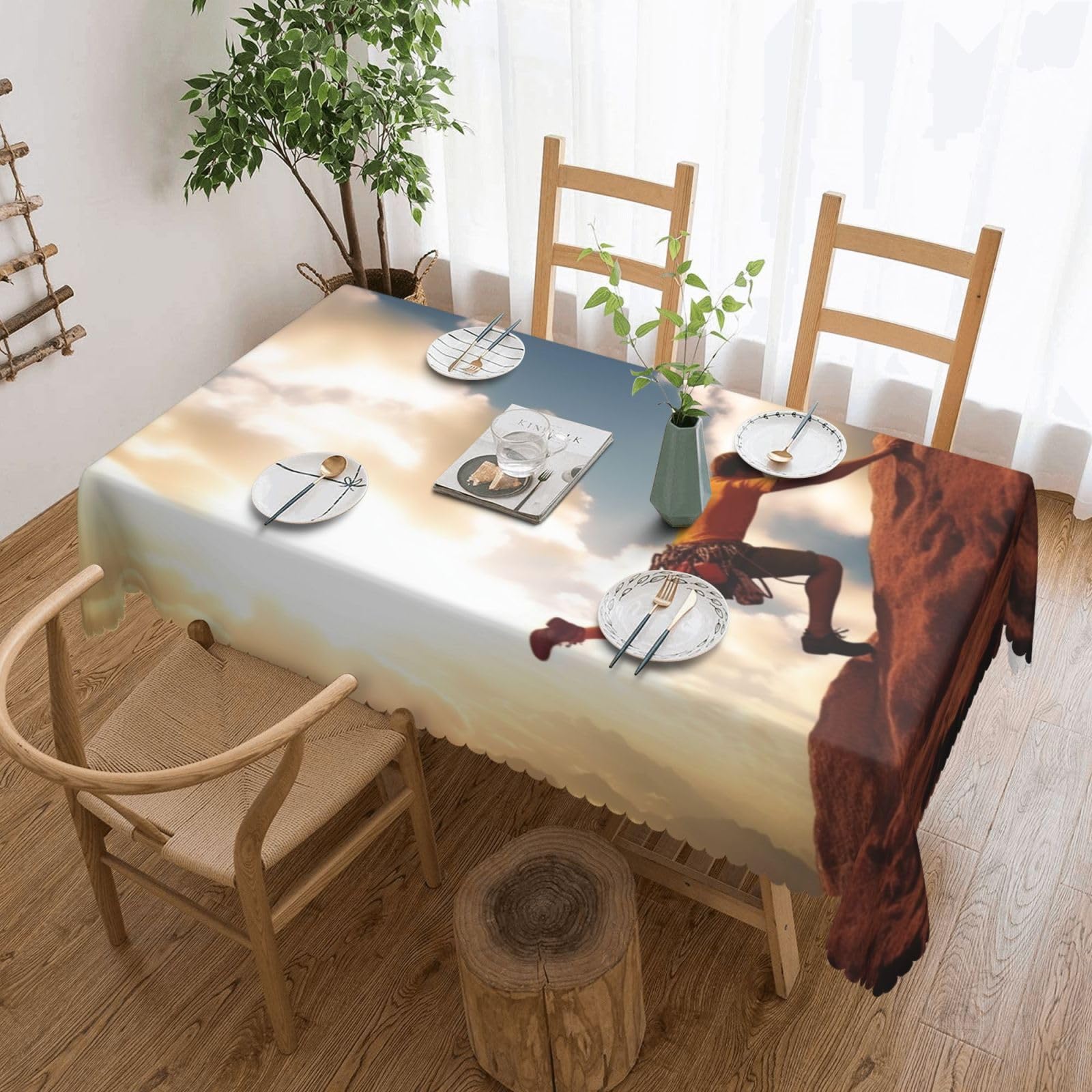 Nappe d'escalade pour table rectangulaire : l'accessoire déco idéal de vos repas en extérieur