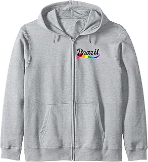 Brazil pride LGBTQ gay parade rainbow South America sao P Zip Hoodie