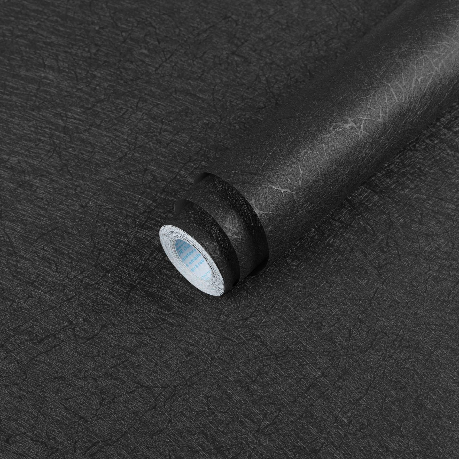 Papier peint autocollant gris foncé amovible et imperméable en vinyle