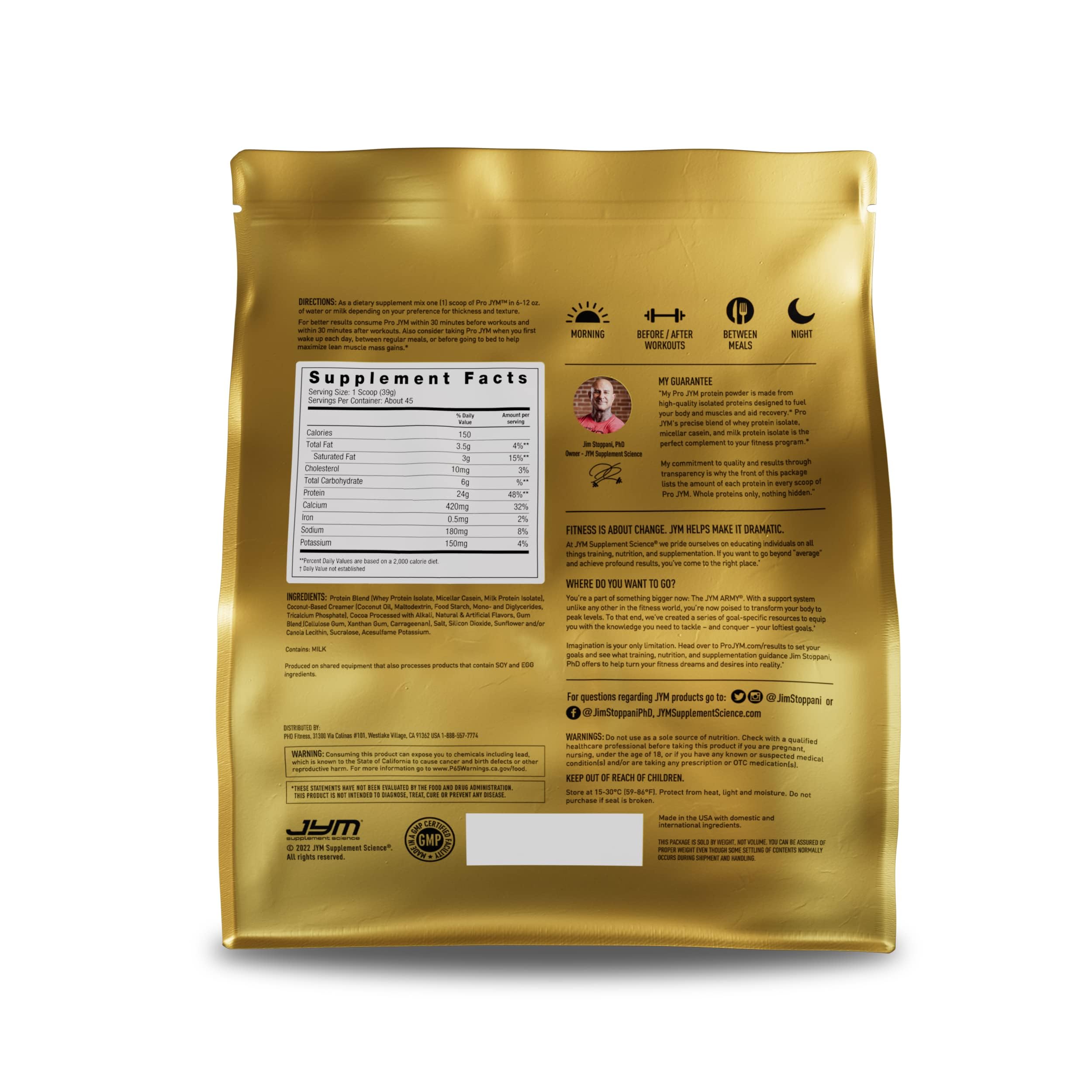JYM Chocolate Mousse Whey & Casein Protein Powder - 3.9 lb, 45 Servings — Amazon image 2