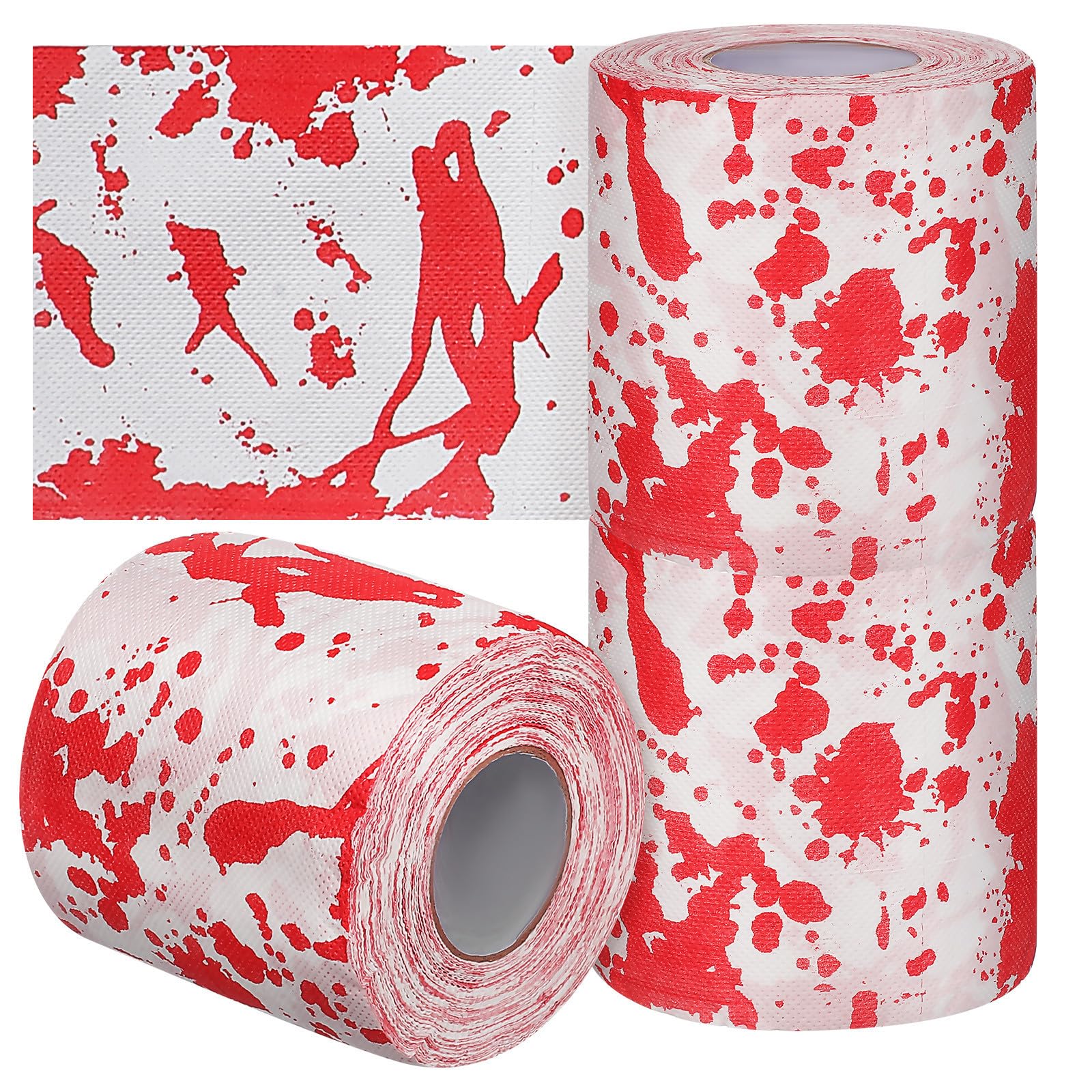 Papel higiénico sangriento de pulpa absorbente TOPBATHY decoración baño Halloween