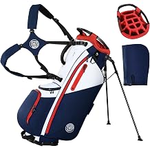Shopsource 14 Way Golf Stand Bag, Lightweight Golf Bag with Stand for Men Women, Standing Golf Club Bags with Padded Ergonomic Double Strap, Full Length Dividers, Multiple Pockets, Rain Hood