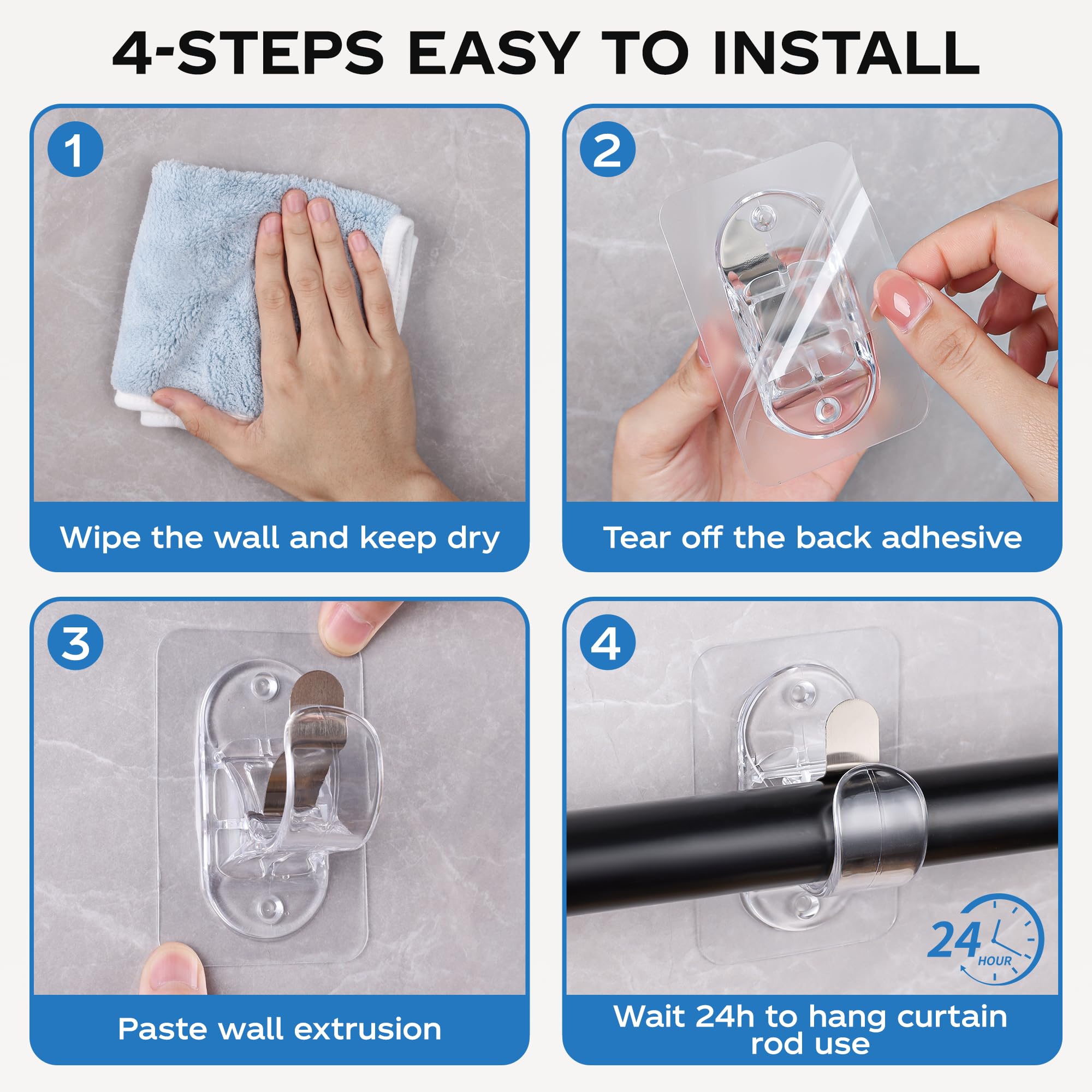 Support De Séparation De Pièce – Tringle à Rideaux Sans Perçage Pour Séparation De Pièces, 1,2