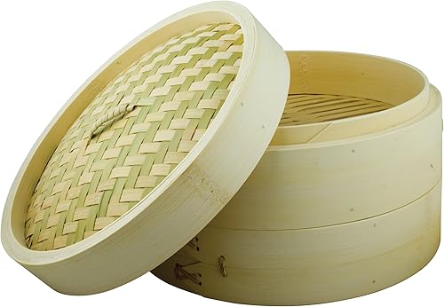 Swift Spice25cm254cm bambú Steamer setwith 2capas y tapa