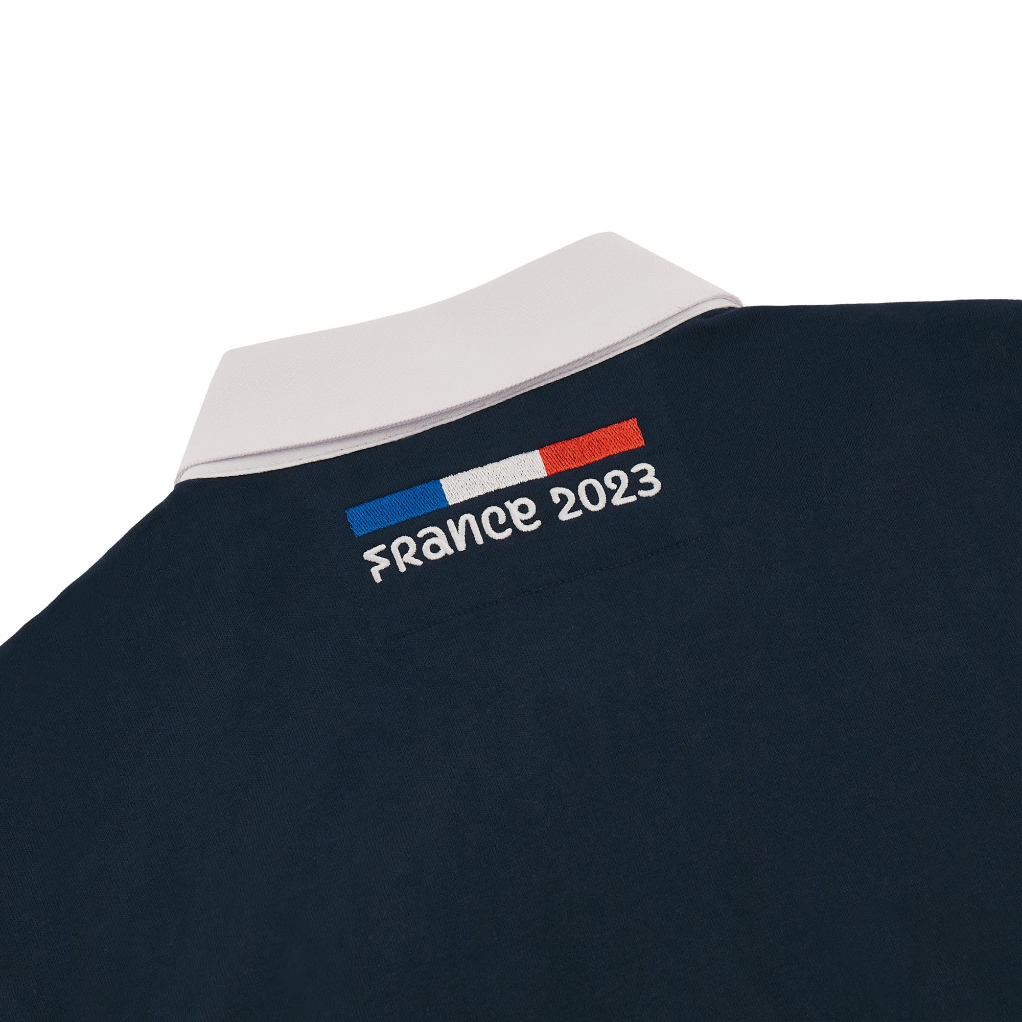 Macron RWC 2023 Rugby World Cup Cotton Polo Football Soccer T-Shirt Camiseta (Navy)