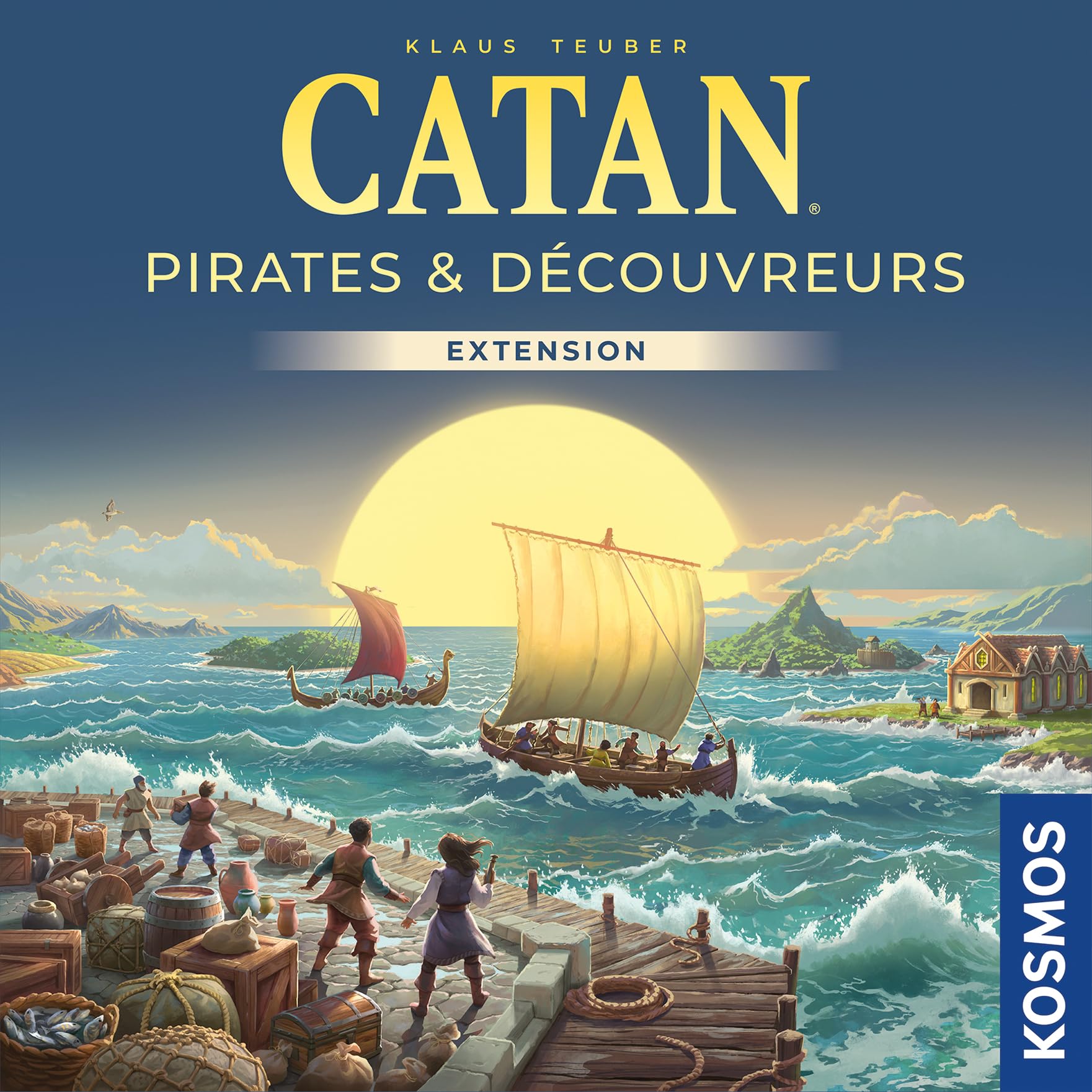 Asmodee - Catan : Pirates & Découvreurs - Kosmos - Jeu de Société | Extension stratégique Refresh 2025 - Dès 12 Ans - 2 à 4 Joueurs - Version Française