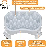 Vista 4 de Neater Pet Brands Comedero elevado para alimentación lenta más ordenada Cuenco elevado para alimentos para perro con altura ajustable